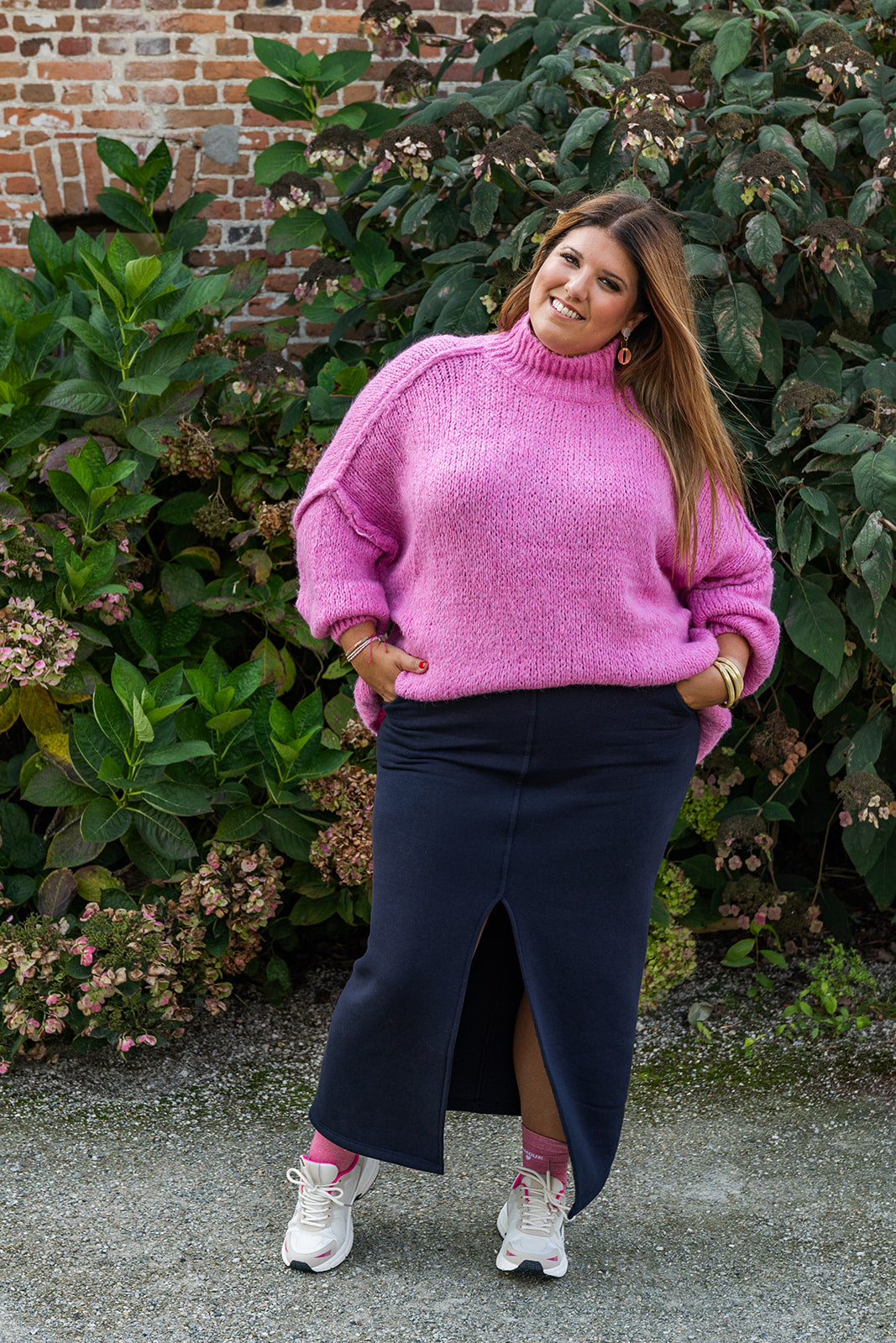 Joss - oversized trui - roze