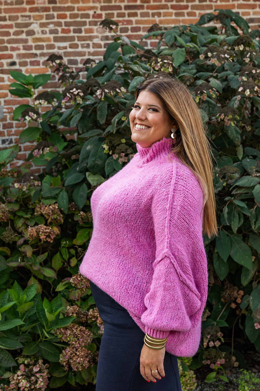 Joss - oversized trui - roze