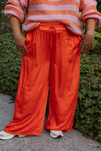 Bente - broek - koraal/oranje