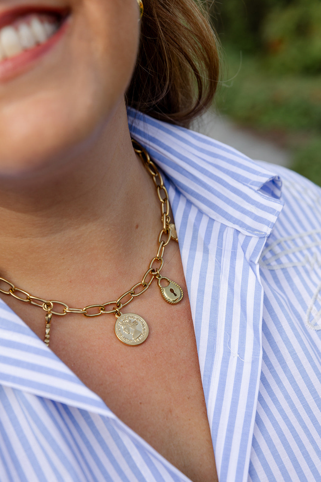 Gigi - ketting met bedels - goud